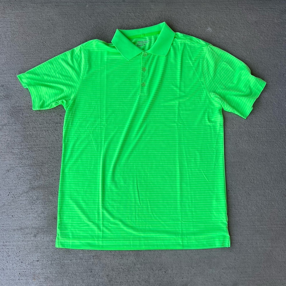 Nike‎ Men's Golf Tour Performance Dri-Fit Polo Shirt Bright Green Short Sleeve L